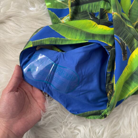 NWT Alice + Olivia Remy Scoop Neck Reversible Swim Bathing Suit Palm Print S - Picture 11 of 11